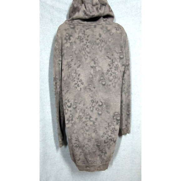 All Saints Leopard Ridley Hoodie Women US 8 Portugal Cotton Model Boho Easy Chic - Picture 3 of 12